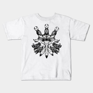 three daggers (black & white) Kids T-Shirt